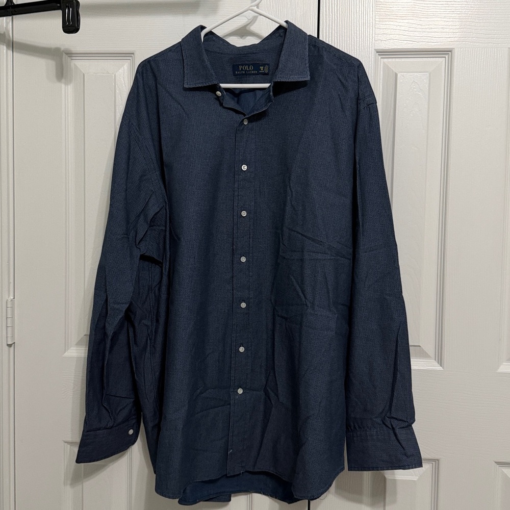Ralph Lauren Navy Textured Shirt 3XB